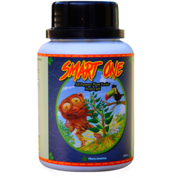Smart One Smart Grow 1L, solução nutritiva completa e simplificada para plantas em todas as fases de crescimento, contendo NPK, micronutrientes, carbono orgânico e extratos naturais.