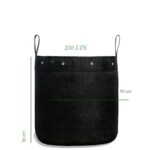 Vaso Malha PVC Biocultivo BioBag de 250 litros, mostrando a estrutura de malha que permite a oxigenação e o desenvolvimento radicular.