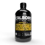 Embalagem de 250ml de Calboro (Boro + Cálcio) Organo Lab, mostrando o produto líquido e elementos que remetem ao crescimento e vitalidade das plantas.