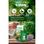 Embalagem pequena (2ml) de Siltac All Garden, mostrando o produto com foco em "All Garden" e elementos que remetem à proteção de plantas contra pragas.