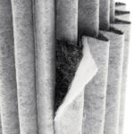 Filtro de Carvão Ativado Garden Highpro Proactiv 200mm/800m³/h de lado, destacando o corpo cilíndrico e a flange de conexão.