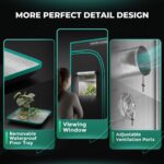 Estufa de cultivo indoor Mars Hydro, com dimensões 80x80x160cm, mostrando sua estrutura robusta de metal e a lona preta. Ideal para uso em ambientes internos.