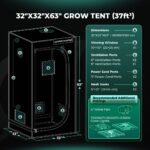 Estufa de cultivo indoor Mars Hydro, com dimensões 80x80x160cm, mostrando sua estrutura robusta de metal e a lona preta. Ideal para uso em ambientes internos.