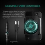 Exaustor de duto Mars Hydro de 4 polegadas (100mm), com seu controlador de termostato digital, cabo de energia e suportes.