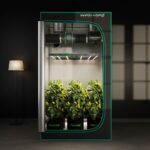 Kit de ventilação completo Mars Hydro de 6 polegadas, mostrando o exaustor, o filtro de carvão e os dutos flexíveis.