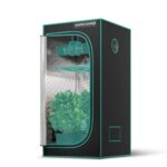 Kit de cultivo indoor com painel de LED Mars Hydro FC1500 e estufa de 80 x 80 x 160cm, montados e prontos para uso.