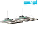 Painel de LED Mars Hydro FC-1500, um painel de cultivo indoor com múltiplos LEDs e design em barra, ideal para tendas e cultivo em espaços internos.