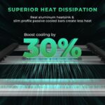 Painel de LED Mars Hydro FC-E 1500, um painel de cultivo indoor com múltiplos LEDs e design em barra, ideal para iniciantes e espaços pequenos.