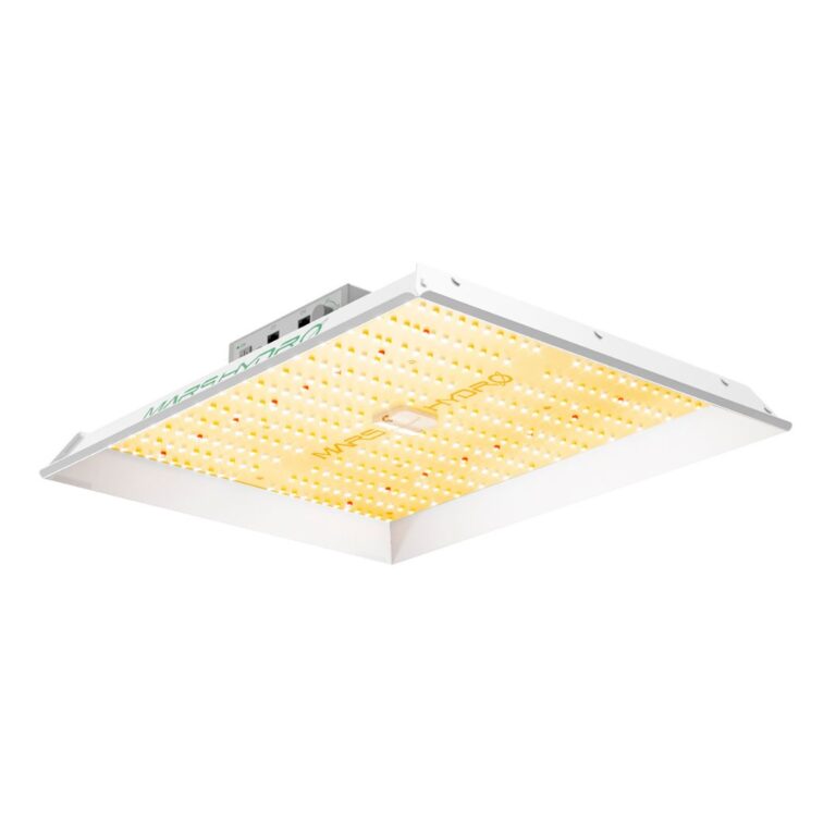 Painel de LED Mars Hydro TS1000, um painel de cultivo indoor com múltiplos LEDs e refletor, ideal para iniciantes e tendas de 80x80cm.