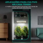 Painel de LED TSW2000 da Mars Hydro, um painel de cultivo indoor com múltiplos LEDs e refletor, ideal para tendas de cultivo e espaços internos.