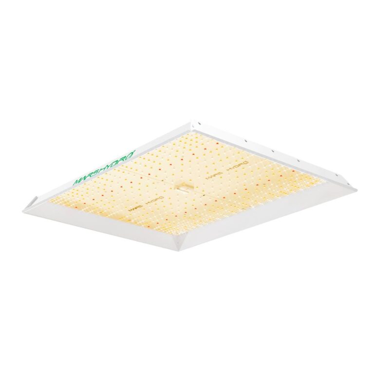 Painel de LED TSW2000 da Mars Hydro, um painel de cultivo indoor com múltiplos LEDs e refletor, ideal para tendas de cultivo e espaços internos.