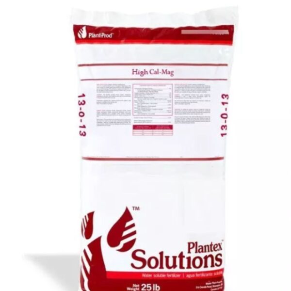 Embalagem do Plant-Prod High CalMg 13-0-13, fertilizante mineral solúvel com altos teores de Cálcio e Magnésio, ideal para sistemas com água de osmose reversa.
