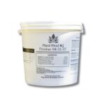Fertilizante Plant-Prod MJ Finisher 4-31-37, um pó solúvel com baixo Nitrogênio e alto Potássio, para uso nas últimas semanas de floração.