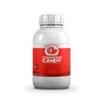 Frasco do fertilizante mineral fluido Cannadian Candy com rótulo cinza e roxo destacando a marca Cannadian Green Lab.