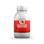 Frasco do fertilizante mineral fluido Cannadian Grow Parte A com rótulo cinza e verde destacando a marca Cannadian Green Lab.