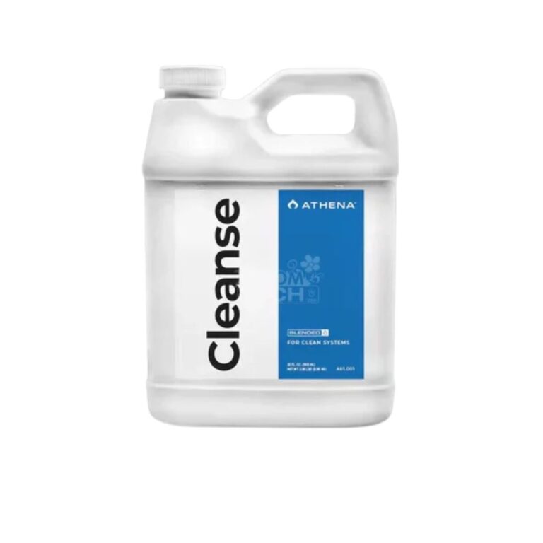 Galão branco de plástico fosco do produto Athena Cleanse com rótulo azul claro minimalista da linha Blended.