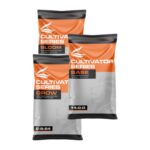 Três embalagens do Kit Cultivator Series 3x1kg da Advanced Nutrients contendo os produtos Base, Grow e Bloom alinhados.
